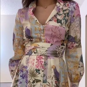 Zara- Floral Print Dress